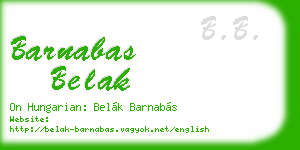 barnabas belak business card